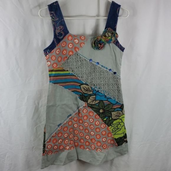 Lucy & Co Women's Medium Patchwork Boho Dress - Picture 1 of 15